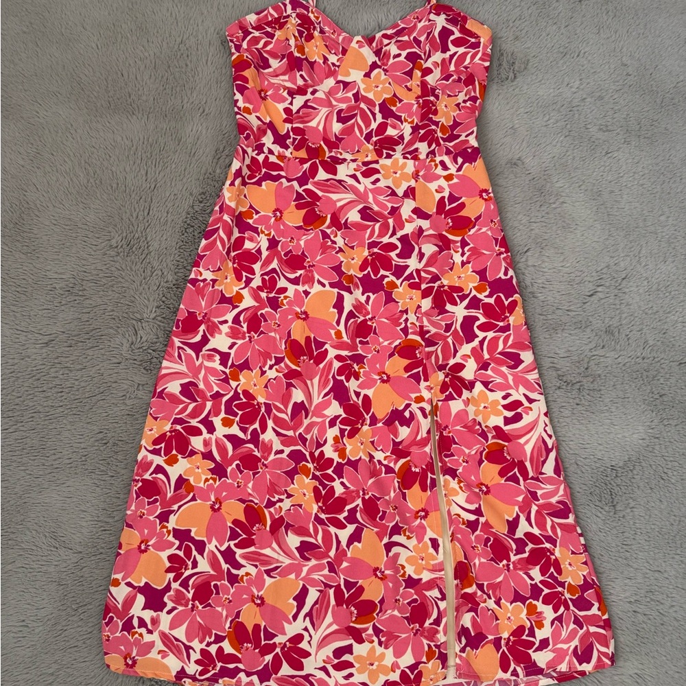 Jessica Simpson Pink Strapless Sundress Sweetheart Neckline